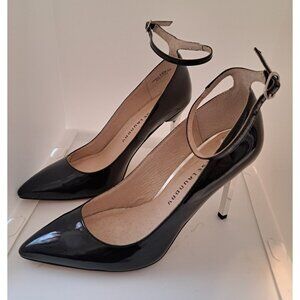 Chinese Laundry High Heel Pump Shoe Black Faux Patent Leather 8.5 M Women's